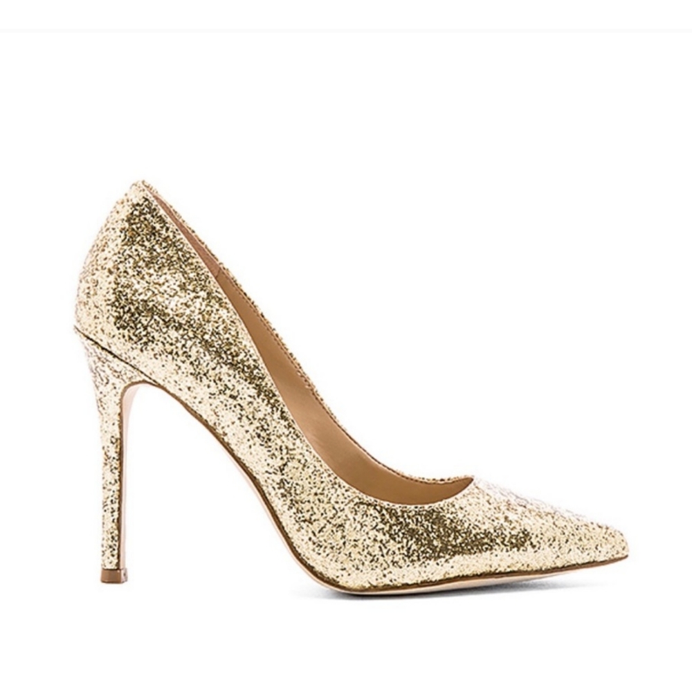 NEW BCBGeneration Treasure Gold Glitter Pumps Size 9.5